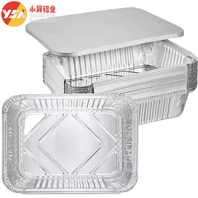 Aluminum Take Out Containers 450ml 500ml 750ml Foil Tin Trays Aluminium To Go Containers