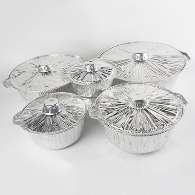 3004 Aluminium Foil Lunch Box Container Lids For Round Food Packaging