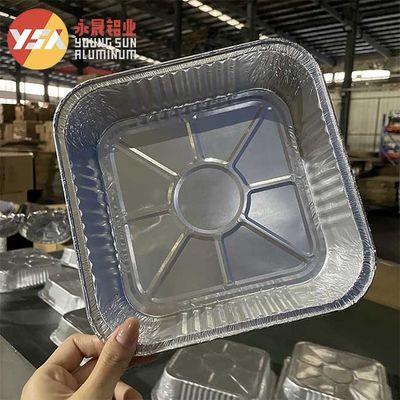 110ml Square Disposable Aluminum Foil Container Silver Food Container