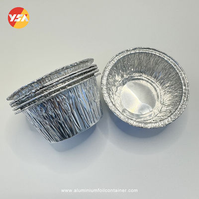 Foil Ramekins Bulat Foil Pans Oven Mikrowave Dinding halus Untuk lemari foil