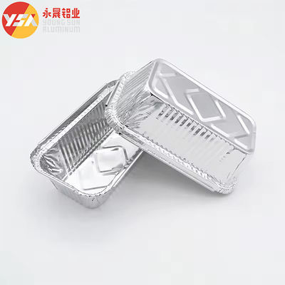 Wadah Foil Pan Alu sekali pakai 800ml Lembar Bakar sekali pakai