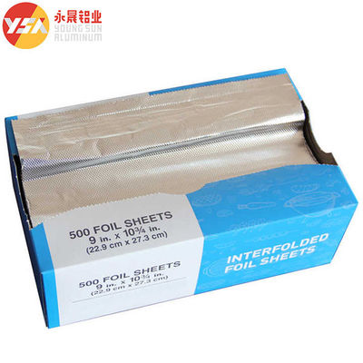18mic * 15cm Pop Up Aluminium Foil Sheets Embossed Dengan Customized Packaging Box