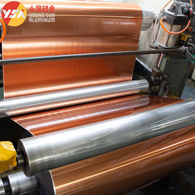 Aluminium Foil Mylar AL + PET Tembaga Warna Sisi Tunggal Untuk Cabel Shielding