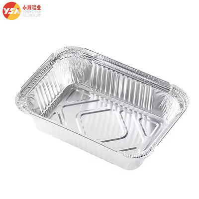 300ml Disposable Aluminium Foil Pan Rectangle Takeaway Food Packages Tinfoil Container dengan Tutup