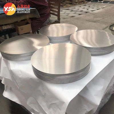 Baskom cuci 1060 1100 Aluminium Lampu Lembar Bulat Peralatan dapur H14 Ukuran Khusus Tinggi Flatness Burr Free Edge Food Grade
