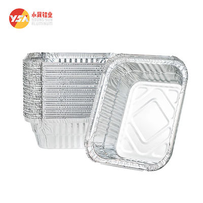 Bahan makanan Foil aluminium sekali pakai Kontainer makanan Aluminium Tray Plat Foil aluminium persegi panjang