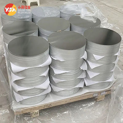 1100 Aluminium Lingkaran Lembar Lemparan Piring Perlengkapan Masak Custom Diameter Tinggi Flatness Burr Free Edge Food grade