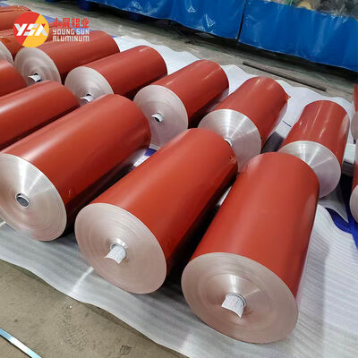 5052 Kumparan Aluminium Berlapis PVDF 0.3mm-3.0mm Lebar Kustom Tahan Cuaca untuk Atap Talang Fasad Bangunan