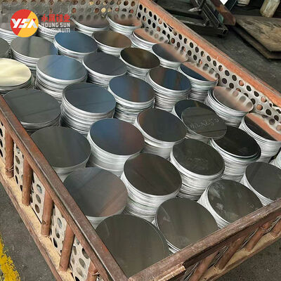 Lingkaran Aluminium CC DC 1050 3003 Alloy O H12 Temper Deep Drawing OEM Custom Cookware Blank