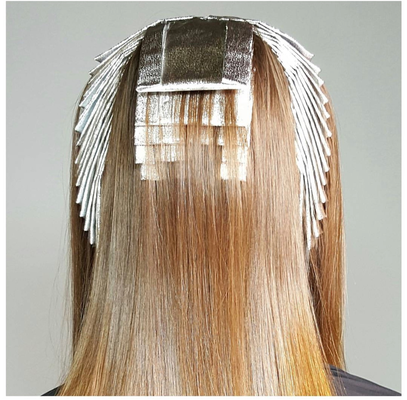 Rol Aluminium Foil untuk Salon Rambut 8011 3003 Foil Pewarna Rambut Salon 0.011mm Mudah Sobek Lebar Kustom