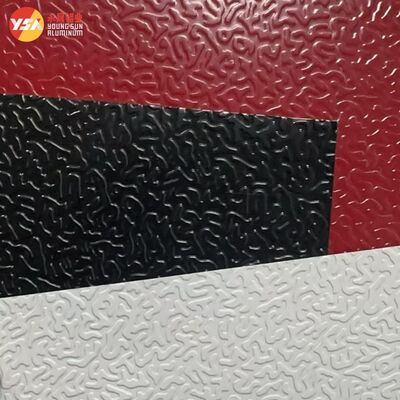 Lembaran Aluminium Timbul Plesteran Berlapis Warna PVDF 25 Mikron Tahan Korosi 0,2-3mm untuk Jaket HVAC