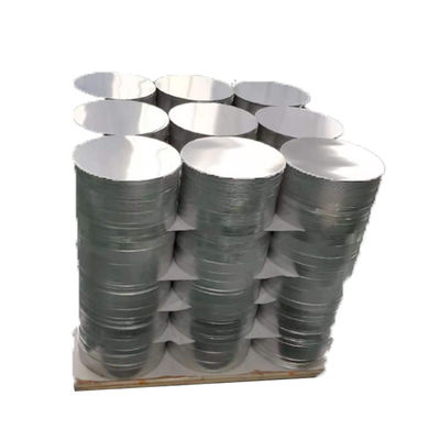 200mm Roller Coating Linea Aluminium Disc Tanda Lalu Lintas Ukuran Disesuaikan Tinggi Flatness Burr Free Edge Makanan