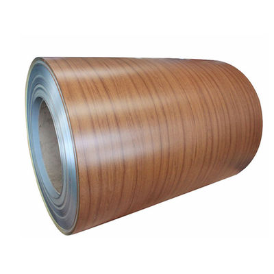 PVDF Wood Grain Aluminium Coated Coil Untuk Konstruksi