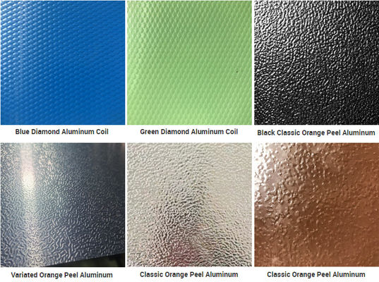 Perawatan Permukaan Timbul Aluminium Sheet Slit Edge Punching Untuk Dekorasi