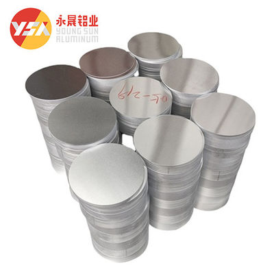 1050HO A3003 Cakram Lembaran Aluminium Bulat Peralatan Masak Panci Ukuran Kustom Kerataan Tinggi Tepi Bebas Duri Food Grade